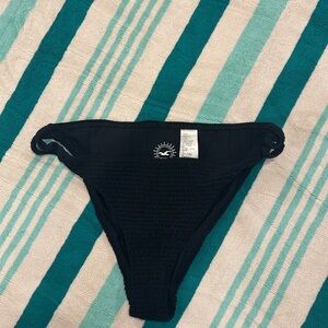 HOLLISTER Black Textured Bikini Bottom
